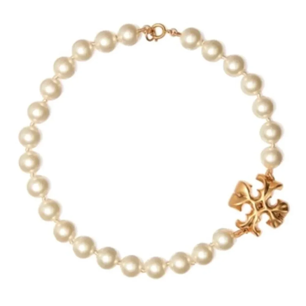TORY BURCH ROXANNE PEARLS STATEMENT CHOKER NECKLACE